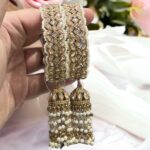 polki kundan jhumka bangles