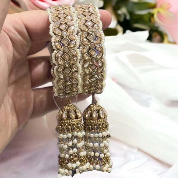 polki kundan jhumka bangles