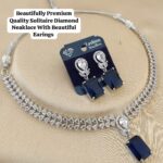 Solitaire diamond necklace set
