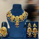Patra Jadau Necklace with earings and tikka