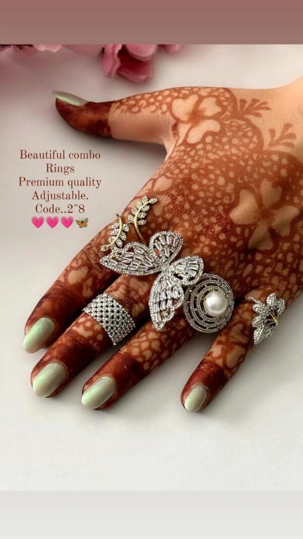 5 Pc adjustable  Rings Combo