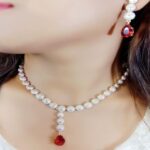 Diamond anecklace,earrings