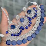 Monalisa Stone Work Reverse Diamond Choker Set