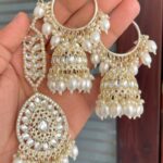 Kundan bali jhumkie & tikka