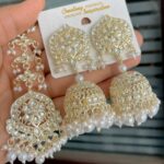 Kundan jhumki & tikka combo
