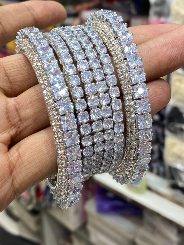 American diamond bangles set