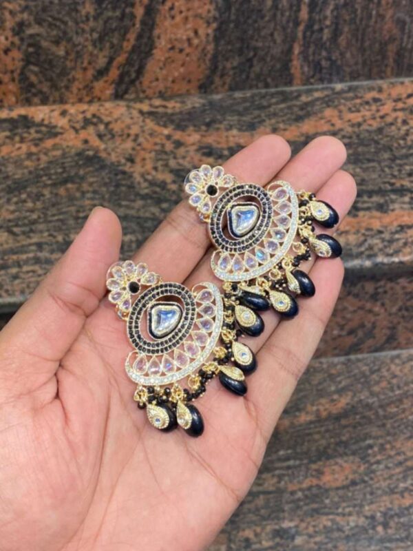 Polki droplet earings