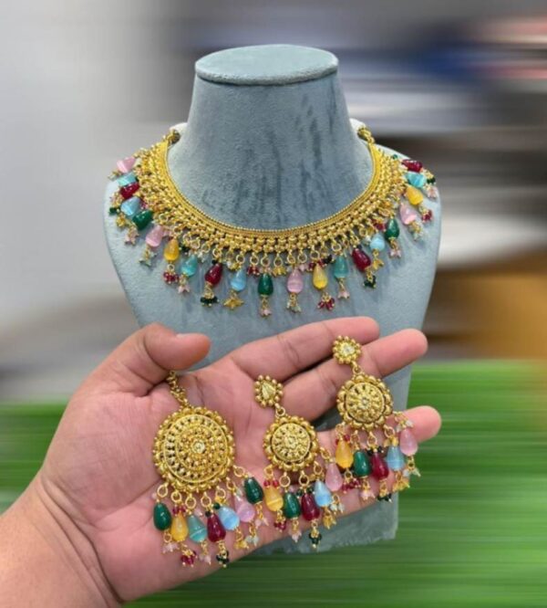 Gold Plated Polki Thapa Jewellery