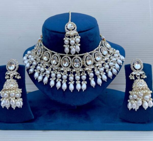 kundan chokker combo set