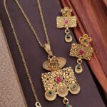 Gold plated pandant set