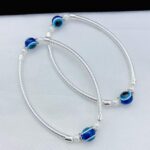 Oxidised silver payal pair