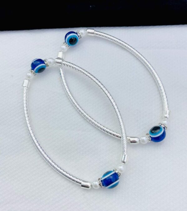 Oxidised silver payal pair