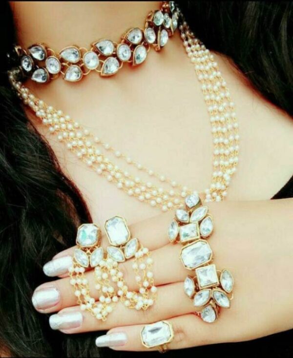 Beautiful Kundan nacklace,earrings combo