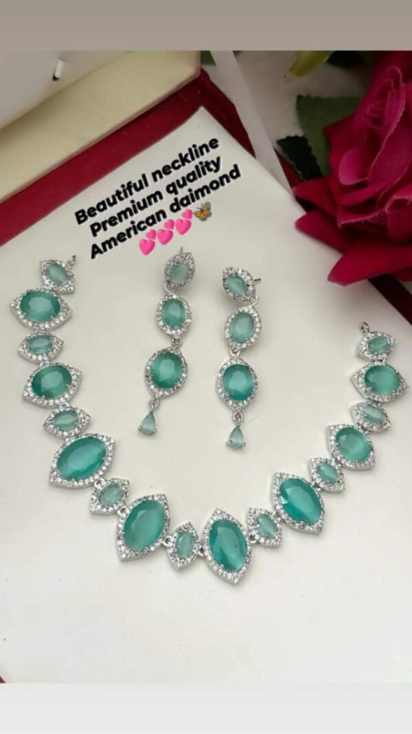 Beautiful American diamond necklace set