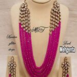 Crystal necklace with earrings
