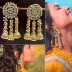 Kundan hina khan earrings