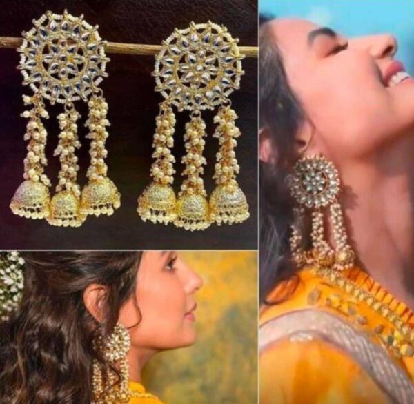 Kundan hina khan earrings