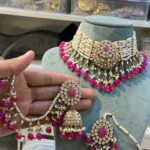Natural bahubali earrings,necklace combo