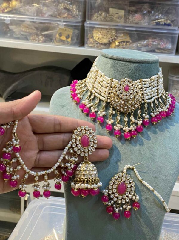 Natural bahubali earrings,necklace combo