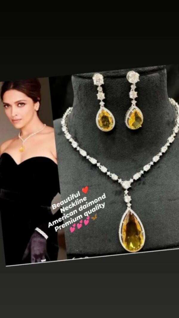 Beautiful neckline American diamond