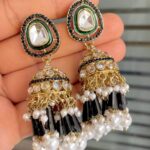 Pakistani work kundan jhumka