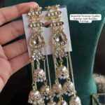 Kundan chain kundan earrings