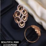 Beautiful Ad Diamond ring High Gold