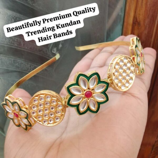 Trending kundan hair bands