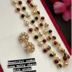Beautiful long neck chain ,earrings