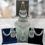 Gold platinum plated necklace bahubali earrings,tikka,passa