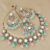 light pink + sea green