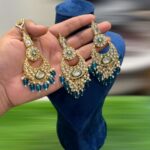 Gold plated Fine kundan (original) Earrings ,tikka