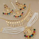 Punjabi Dual 2  Neaklace With Beautiful Earings Tika Combo