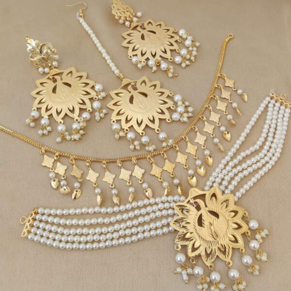 Punjabi Dual 2  Neaklace With Beautiful Earings Tika Combo