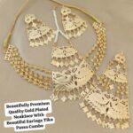 Gold Plated Necklaces With Earings Tika And Big Size Side Passa