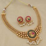 Beautiful Gold Plated Neaklace With Beautiful Earings set...