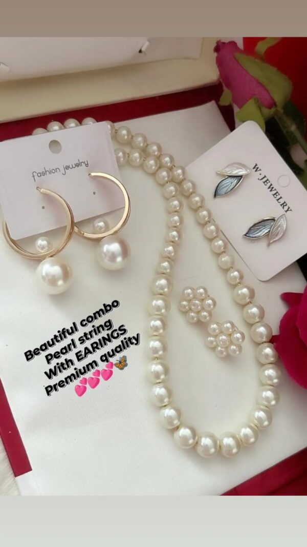 Beautiful combo Pearl string with Earrings combo