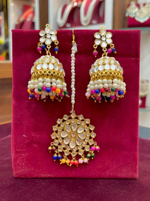 Beautiful Kundan Jhumkie And Tika….