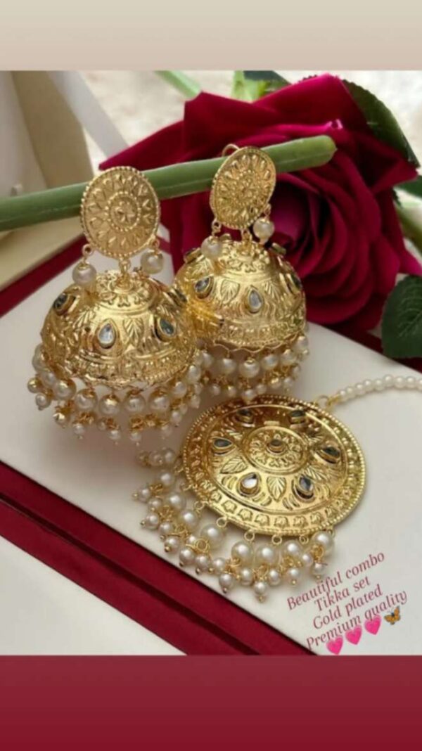 Beautiful tikka set Gold plated