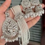 Beautiful Mirror 🪞 Chokker With Jumkie And Tika…. combo