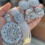 Beautiful Mirror 🪞 Chokker With Jumkie And Tika…. combo