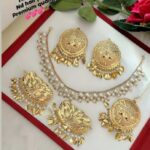 Beautiful combo Neckline with Tikka set Hair pins set.