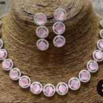 Beautiful neckline Premium quality American diamonds set