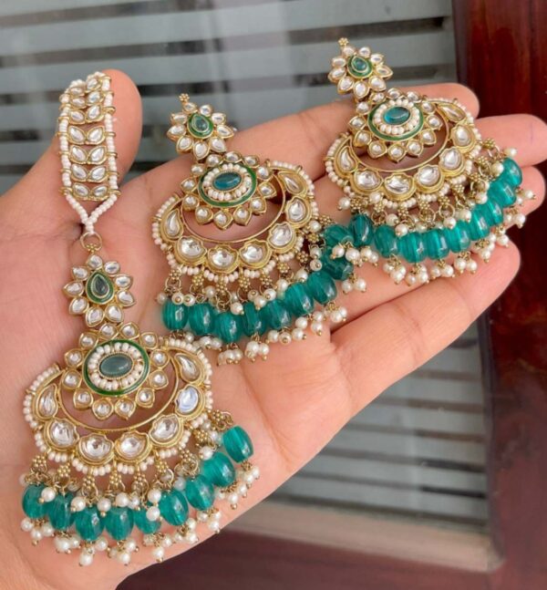 Beautiful Reverse Ad Stone Chokker With Beautiful Jhumkie And Tika… All Colours Ready…