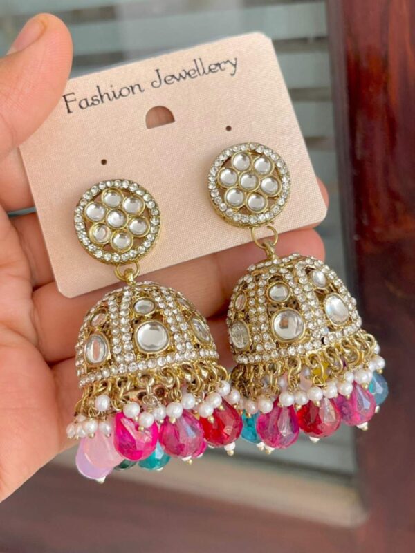 Mehndi Polish Kundan Jhumka …