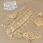 Gold Plated 2 Pcs Neaklace With Big Earings Tika Combo