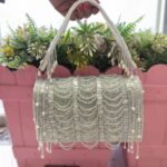 Stylish Look Pearl Flap Bags With Pearl Handle