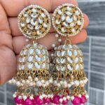 Kan Chain Kundan Jumka Mehndi Polish ❤️‍🔥