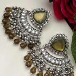 chand kundan earrings set