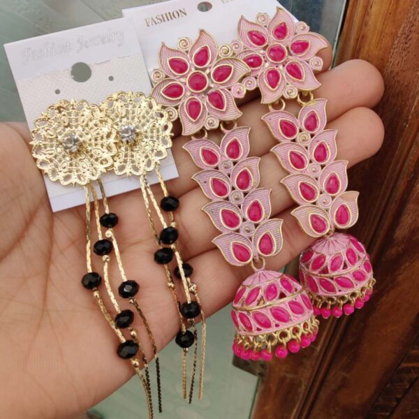 Stylish 2 Pairs Earings Combo